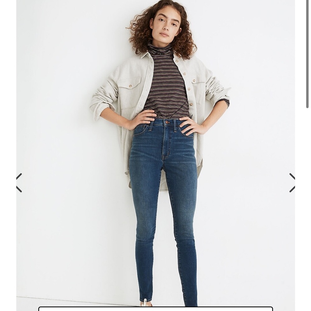 Madewell Roadtripper super soft jeans skinny ankle waist 26